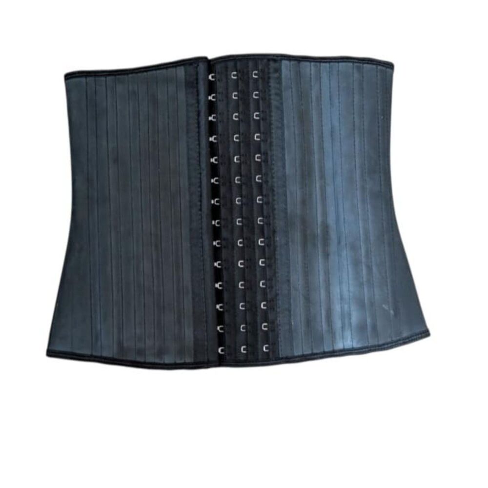 YIANNA Steel-Boned Underbust Waist Cincher Trainer Corset Black, Women's XS